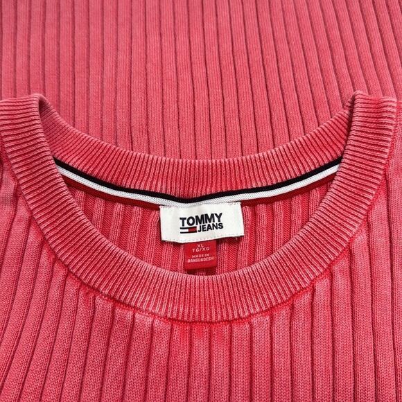 TOMMY HILFIGER RIBBED SWEATER. CORAL - Picture 4 of 5